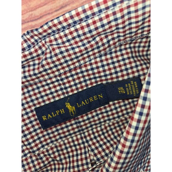 Ralph Lauren Mens XXL‎ Checkered Cotton Button-Down Shirt - Picture 6 of 9